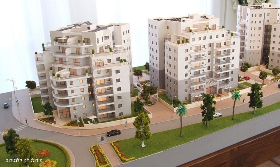 דגם אדריכלי של שכונת מגורים - מידול: חנן קלנטרוב