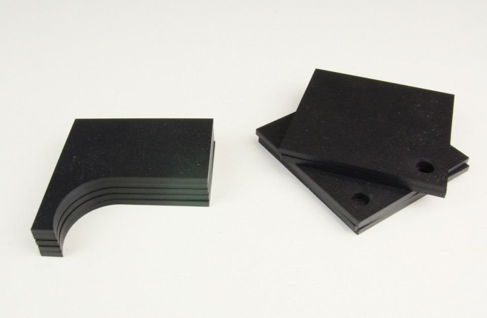 Laser cutting of ABS Parts for product - black ABS 3mm thick