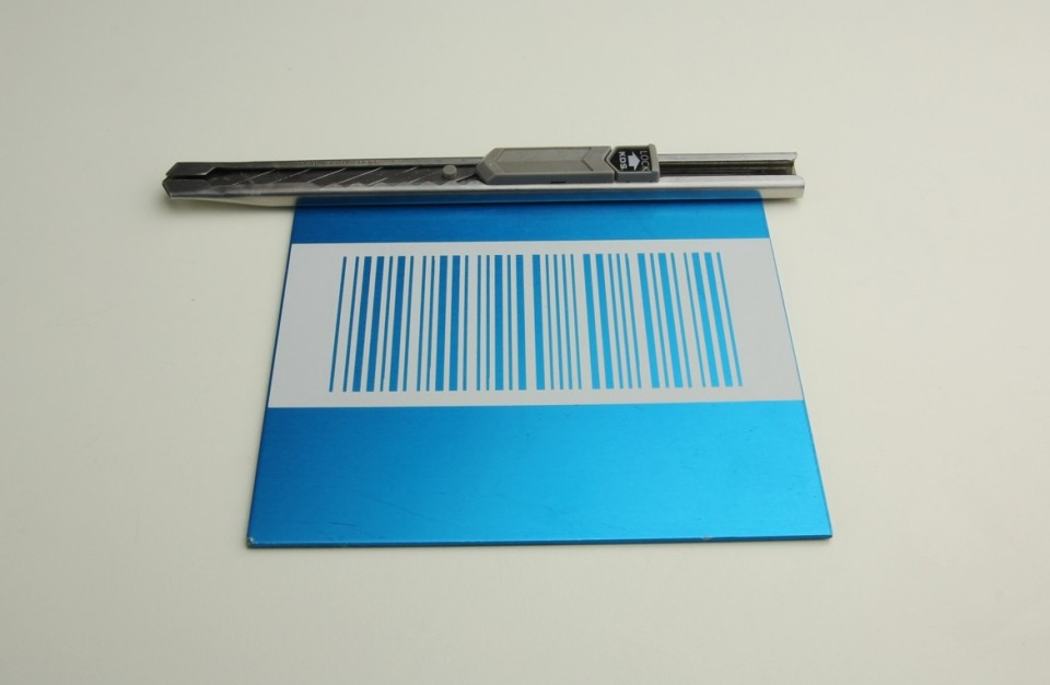 Laser Engraving of barcode on anodized aluminum