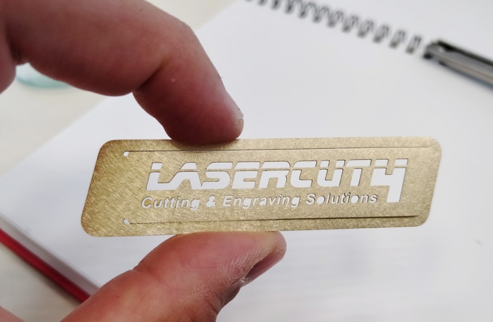 Laser cutting of 0.5 mm thick brass paper clip