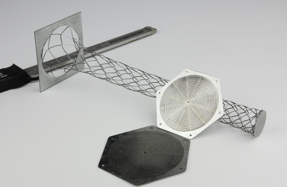 Laser cutting of galvanized steel  grids transformes from 2D to 3D part