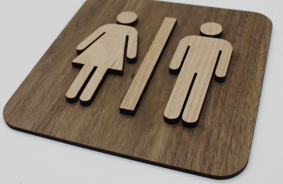 laser cuted MDF sign cover with veneer for indoor use