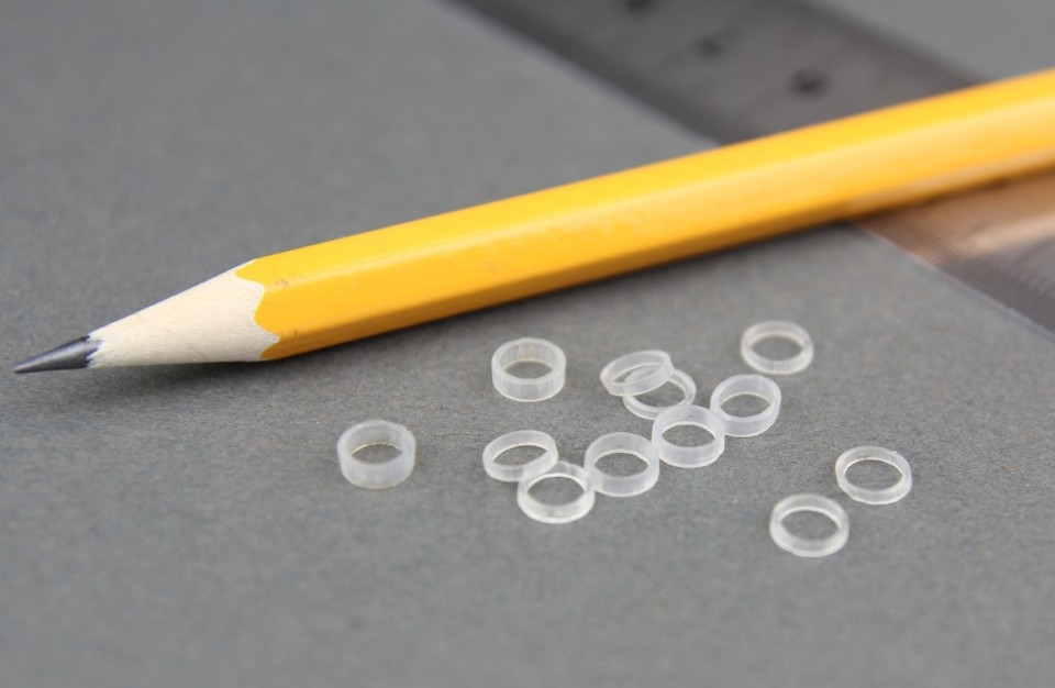 Laser cutting of Silicone rings in a vraiety of sizes by customer demand