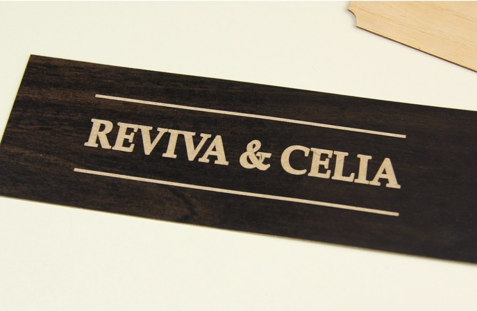 branded veneer sign for interior design use - 1 mm thick