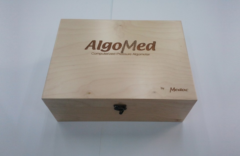 branding wood box with a company logo - marking using Laser technology