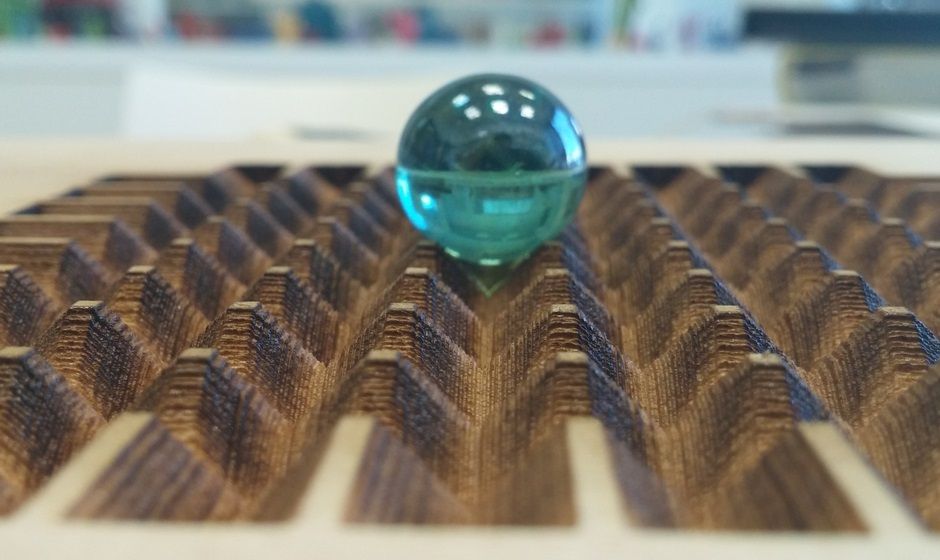  Deep Laser engraving creates three-dimensional structure in maple wood